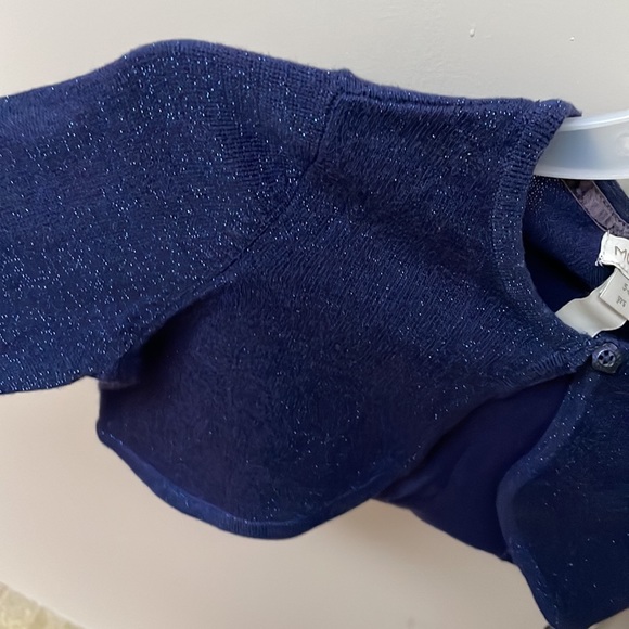 NAVY GIRLS SPARKLY SHRUG - MONSOON 5-6 - Picture 2 of 4